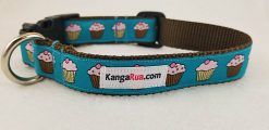 Birthday Cupcakes on Blue - 1" Collar