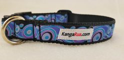 Blue & Purple Targets on Black - 1" Collar - Medium