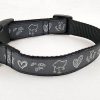 Crazy Love Heart on Black - 1" Collar