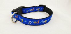 Good Dog on Blue - 1" Collar