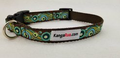 Green & Blue Targets on Brown - 3/4" Collar