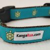 Green Turtles on Blue - 1" Collar