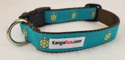 Green Turtles on Blue - 1" Collar