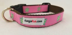 Green Turtles on Pink - 1" Collar