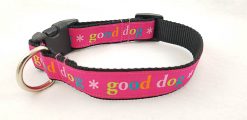 Good Dog on Pink - 1" Collar