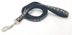 Funkadelic Bones on Black - 6' Leash - 3/4" Width